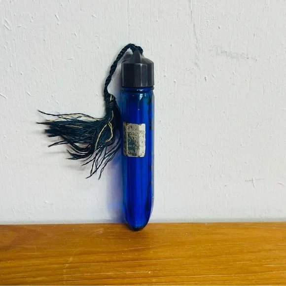 Evening In Paris Bourjois Real Parfum Perfume Blue Glass FRANCE ANTIQUE Empty - Picture 3 of 8